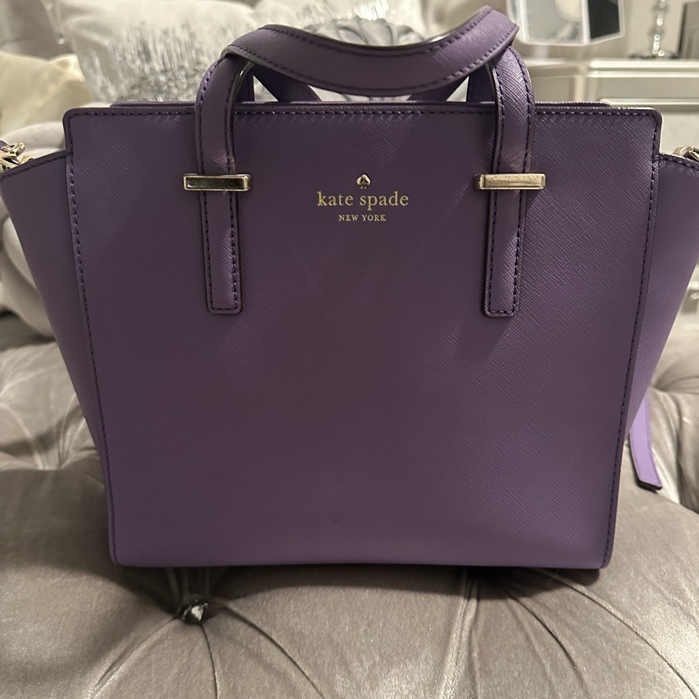 🔥Kate Spade Purple Cedar Street Hayden Leather Satchel
